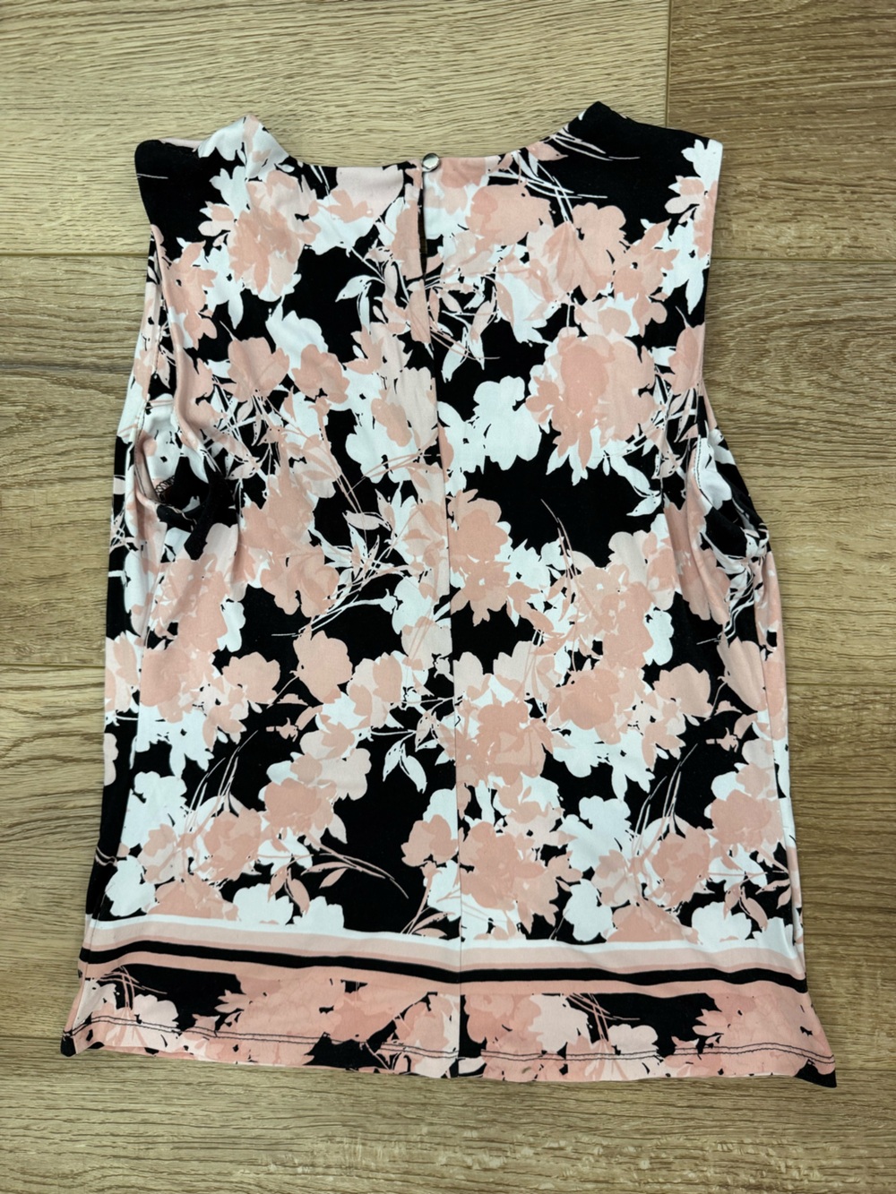 Express Black Tie-Front Puff Sleeve Cardigan with Pink Floral Top - Picture 5 of 5